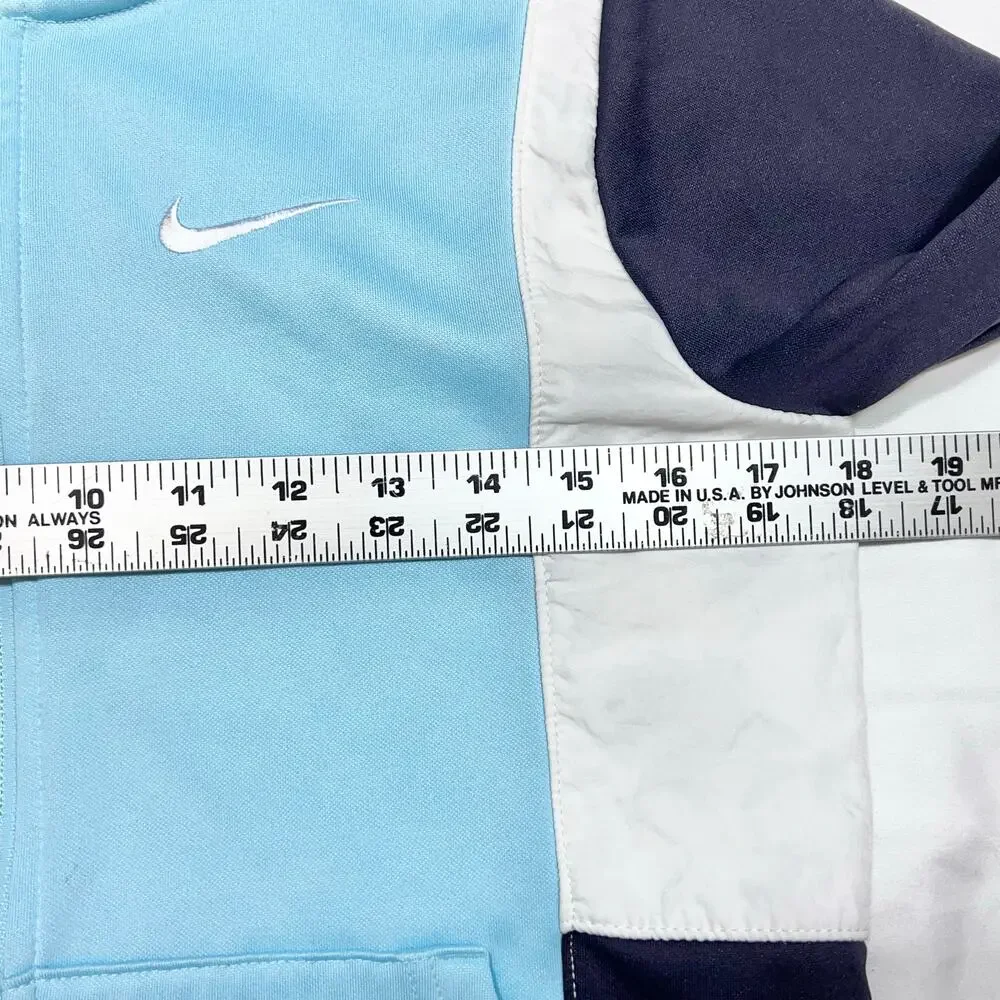 Nike Therma-FIT Elite Big Kids Large Full-Zip Basketball Hoodie Black White Blue